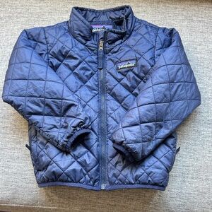 Patagonia Kids Navy Quilted Puffer Coat